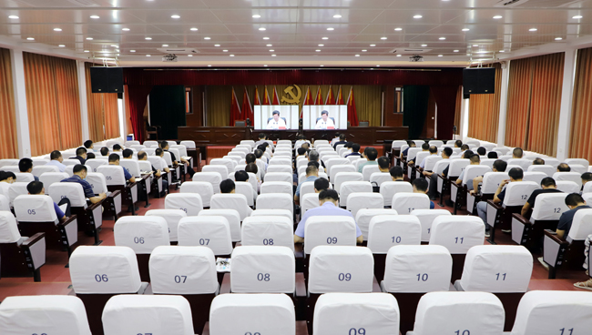 省委,市委新冠肺炎疫情防控工作第五次专题会议温县分会场现场